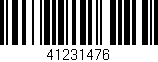 Código de barras (EAN, GTIN, SKU, ISBN): '41231476'