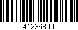 Código de barras (EAN, GTIN, SKU, ISBN): '41236800'