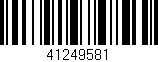Código de barras (EAN, GTIN, SKU, ISBN): '41249581'