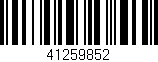 Código de barras (EAN, GTIN, SKU, ISBN): '41259852'