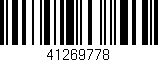 Código de barras (EAN, GTIN, SKU, ISBN): '41269778'