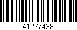 Código de barras (EAN, GTIN, SKU, ISBN): '41277438'