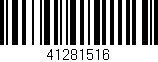 Código de barras (EAN, GTIN, SKU, ISBN): '41281516'