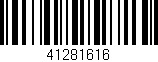 Código de barras (EAN, GTIN, SKU, ISBN): '41281616'