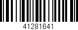 Código de barras (EAN, GTIN, SKU, ISBN): '41281641'