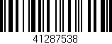 Código de barras (EAN, GTIN, SKU, ISBN): '41287538'