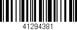 Código de barras (EAN, GTIN, SKU, ISBN): '41294381'