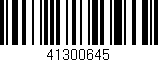 Código de barras (EAN, GTIN, SKU, ISBN): '41300645'