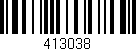 Código de barras (EAN, GTIN, SKU, ISBN): '413038'