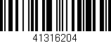 Código de barras (EAN, GTIN, SKU, ISBN): '41316204'
