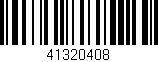 Código de barras (EAN, GTIN, SKU, ISBN): '41320408'