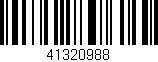Código de barras (EAN, GTIN, SKU, ISBN): '41320988'