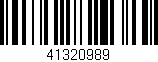 Código de barras (EAN, GTIN, SKU, ISBN): '41320989'