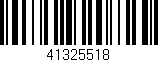 Código de barras (EAN, GTIN, SKU, ISBN): '41325518'
