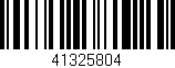 Código de barras (EAN, GTIN, SKU, ISBN): '41325804'