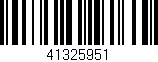 Código de barras (EAN, GTIN, SKU, ISBN): '41325951'