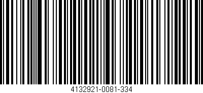 Código de barras (EAN, GTIN, SKU, ISBN): '4132921-0081-334'