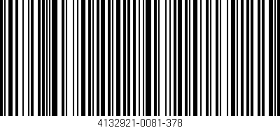 Código de barras (EAN, GTIN, SKU, ISBN): '4132921-0081-378'