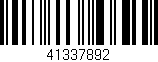 Código de barras (EAN, GTIN, SKU, ISBN): '41337892'