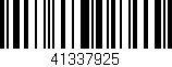 Código de barras (EAN, GTIN, SKU, ISBN): '41337925'