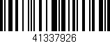 Código de barras (EAN, GTIN, SKU, ISBN): '41337926'