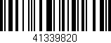 Código de barras (EAN, GTIN, SKU, ISBN): '41339820'