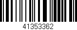 Código de barras (EAN, GTIN, SKU, ISBN): '41353362'
