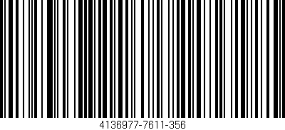 Código de barras (EAN, GTIN, SKU, ISBN): '4136977-7611-356'