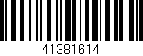 Código de barras (EAN, GTIN, SKU, ISBN): '41381614'