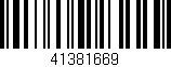 Código de barras (EAN, GTIN, SKU, ISBN): '41381669'