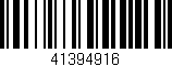Código de barras (EAN, GTIN, SKU, ISBN): '41394916'