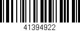 Código de barras (EAN, GTIN, SKU, ISBN): '41394922'