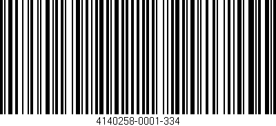 Código de barras (EAN, GTIN, SKU, ISBN): '4140258-0001-334'