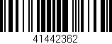 Código de barras (EAN, GTIN, SKU, ISBN): '41442362'