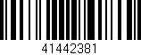 Código de barras (EAN, GTIN, SKU, ISBN): '41442381'