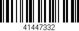 Código de barras (EAN, GTIN, SKU, ISBN): '41447332'