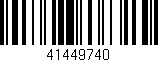 Código de barras (EAN, GTIN, SKU, ISBN): '41449740'