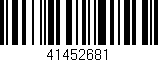 Código de barras (EAN, GTIN, SKU, ISBN): '41452681'