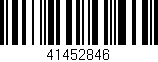 Código de barras (EAN, GTIN, SKU, ISBN): '41452846'