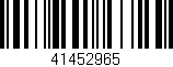 Código de barras (EAN, GTIN, SKU, ISBN): '41452965'