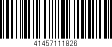Código de barras (EAN, GTIN, SKU, ISBN): '41457111826'