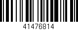 Código de barras (EAN, GTIN, SKU, ISBN): '41476814'