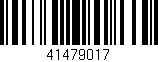 Código de barras (EAN, GTIN, SKU, ISBN): '41479017'
