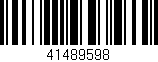Código de barras (EAN, GTIN, SKU, ISBN): '41489598'