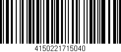 Código de barras (EAN, GTIN, SKU, ISBN): '4150221715040'