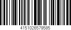 Código de barras (EAN, GTIN, SKU, ISBN): '4151026579585'