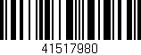 Código de barras (EAN, GTIN, SKU, ISBN): '41517980'