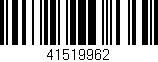 Código de barras (EAN, GTIN, SKU, ISBN): '41519962'