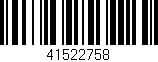 Código de barras (EAN, GTIN, SKU, ISBN): '41522758'