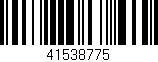 Código de barras (EAN, GTIN, SKU, ISBN): '41538775'